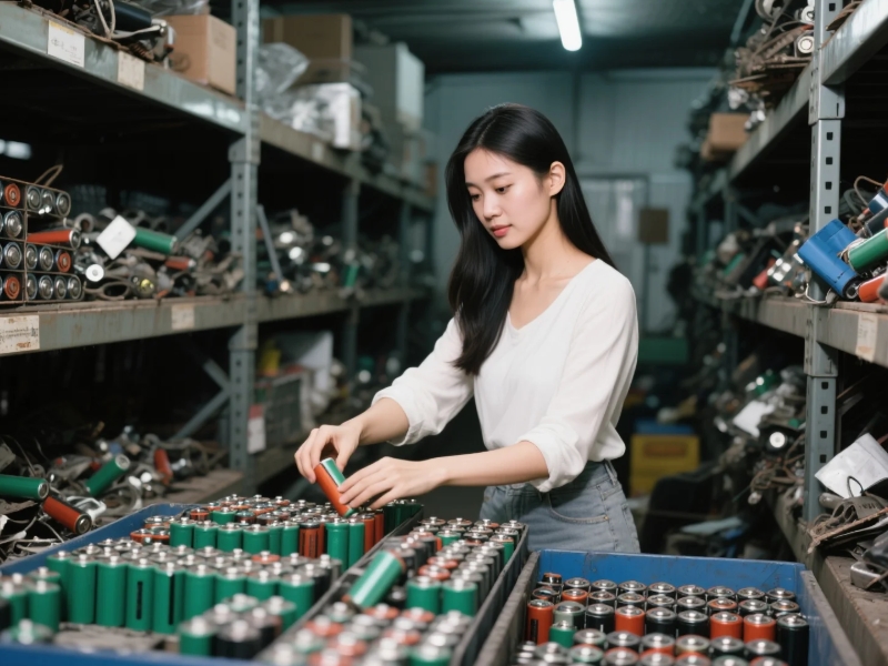 廢舊電池倉庫作業(yè)現(xiàn)場